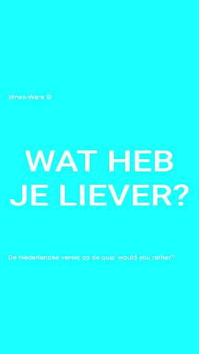 Run android online APK Wat heb je liever? from MyAndroid or emulate Wat heb je liever? using MyAndroid Run android online APK Wat heb je liever? from MyAndroid or emulate Wat heb je liever? using MyAndroid