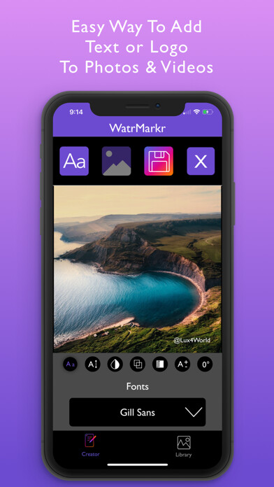 Emulate iPhone app WatrMarkr using MyAndroid