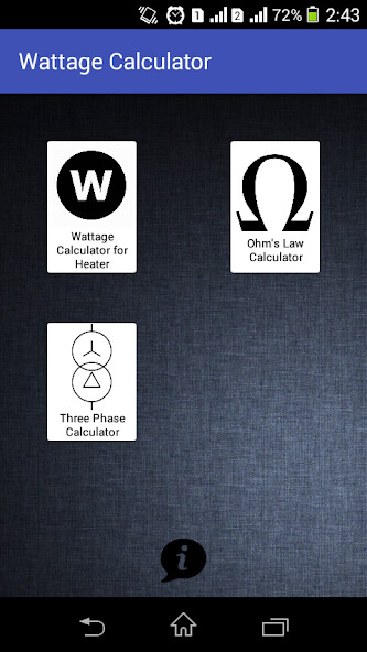 Run android online APK Wattage Calculator from MyAndroid or emulate Wattage Calculator using MyAndroid