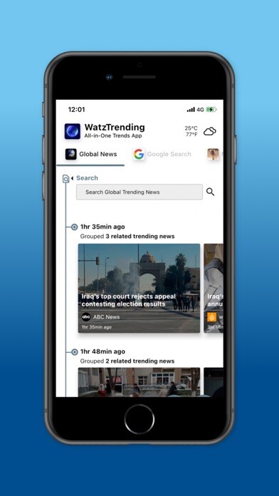 Emulate iPhone app WatzTrending using MyAndroid Emulate iPhone app WatzTrending using MyAndroid