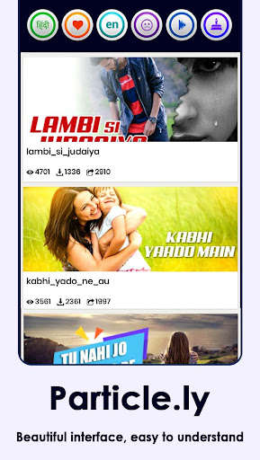 Run android online APK Wave Beats Music - Particle Video Status Maker from MyAndroid or emulate Wave Beats Music - Particle Video Status Maker using MyAndroid