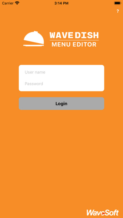 Emulate iPhone app WaveDish Menu Editor using MyAndroid