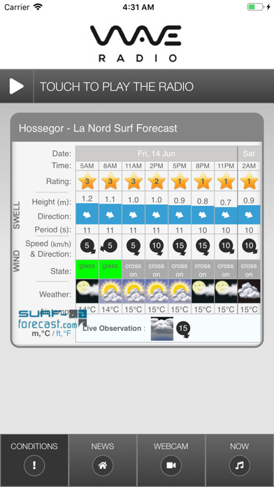 Emulate iPhone app Wave Radio Hossegor using MyAndroid Emulate iPhone app Wave Radio Hossegor using MyAndroid