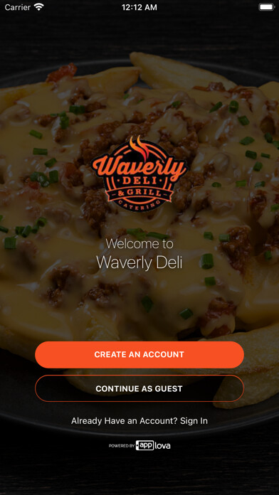 Emulate iPhone app Waverly Deli using MyAndroid