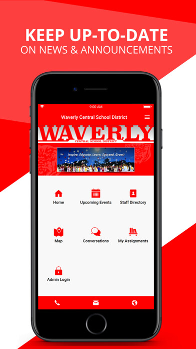 Emulate iPhone app Waverly Schools using MyAndroid Emulate iPhone app Waverly Schools using MyAndroid