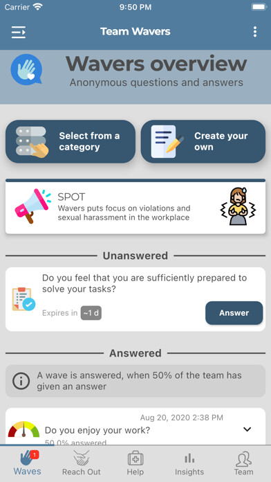 Emulate iPhone app Wavers - Wellbeing! using MyAndroid