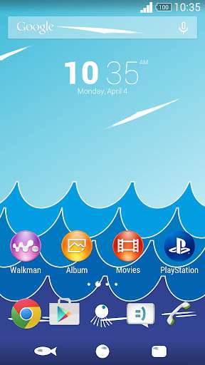 Run android online APK Wavy Blue Theme from MyAndroid or emulate Wavy Blue Theme using MyAndroid
