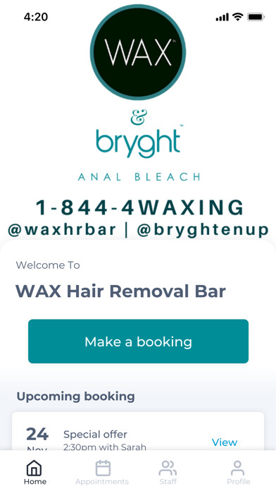 Emulate iPhone app WAX Hair Removal Bar using MyAndroid