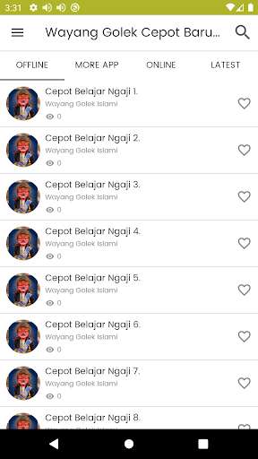 Run android online APK Wayang Golek Cepot Baru Ngaji from MyAndroid or emulate Wayang Golek Cepot Baru Ngaji using MyAndroid