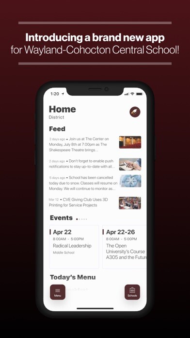 Emulate iPhone app Wayland-Cohocton School using MyAndroid Emulate iPhone app Wayland-Cohocton School using MyAndroid
