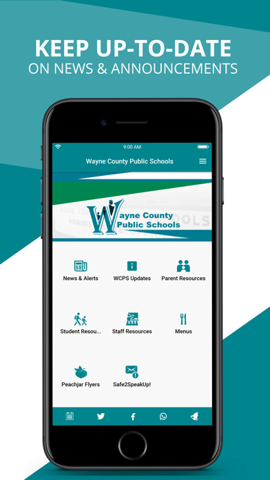 Emulate iPhone app Wayne County Public Schools using MyAndroid