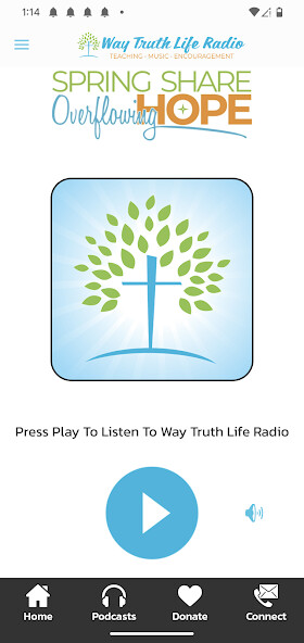 Emulate iPhone app Way Truth Life Radio using MyAndroid