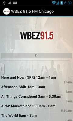 Emulate Android APK WBEZ 91.5 FM