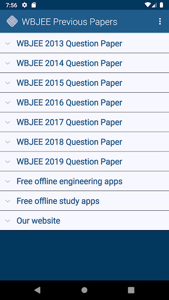 Run android online APK WBJEE Previous Papers from MyAndroid or emulate WBJEE Previous Papers using MyAndroid