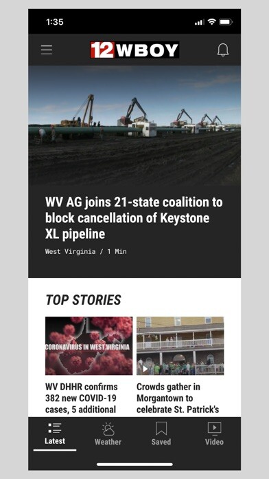 Emulate iPhone app WBOY NEWS 12 using MyAndroid Emulate iPhone app WBOY NEWS 12 using MyAndroid