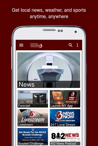 Emulate iPhone app WCAX Channel 3 News: VT-NY-NH using MyAndroid Emulate iPhone app WCAX Channel 3 News: VT-NY-NH using MyAndroid