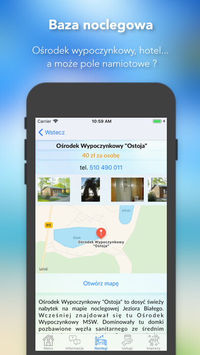 Emulate iPhone app Wczasy Nad Białym using MyAndroid