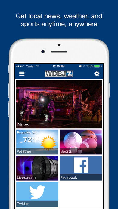 Emulate iPhone app WDBJ7 News using MyAndroid Emulate iPhone app WDBJ7 News using MyAndroid