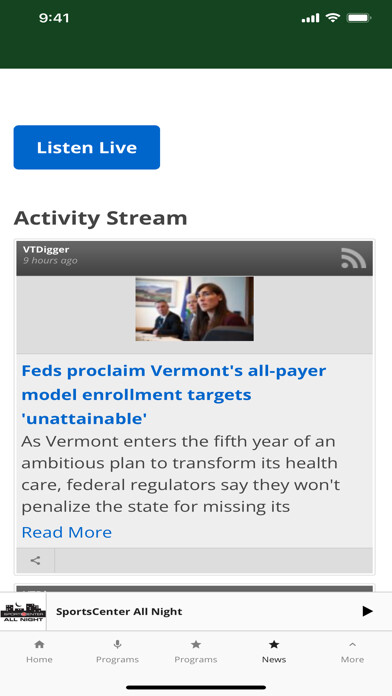 Emulate iPhone app WDEV Vermont Radio using MyAndroid Emulate iPhone app WDEV Vermont Radio using MyAndroid