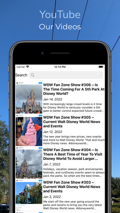 Emulate iPhone app WDW Fan Zone using MyAndroid Emulate iPhone app WDW Fan Zone using MyAndroid