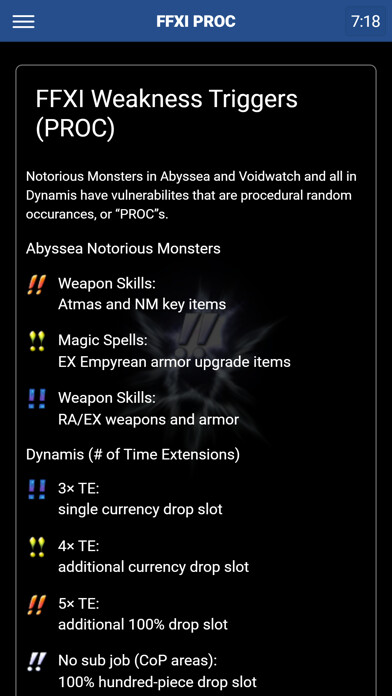 Emulate iPhone app Weakness - FFXI PROC Triggers using MyAndroid