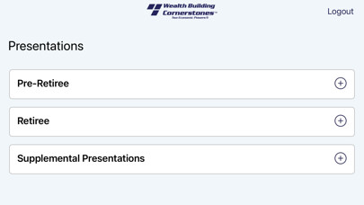 Emulate iPhone app Wealth Building Cornerstones using MyAndroid