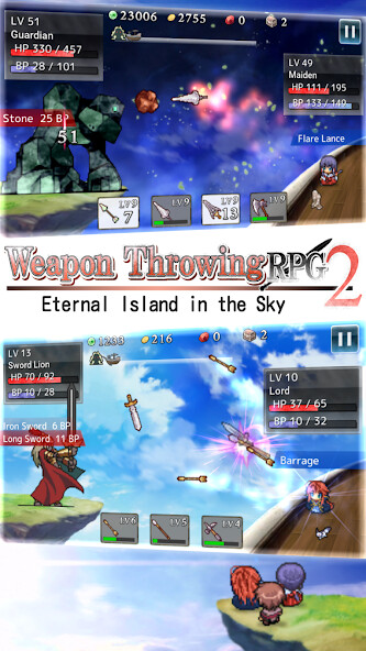 Emulate iPhone app Weapon Throwing RPG 2 using MyAndroid