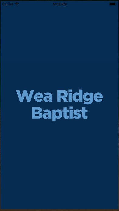 Emulate iPhone app Wea Ridge Baptist Church using MyAndroid