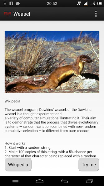 Run android online APK Weasel Program from MyAndroid or emulate Weasel Program using MyAndroid