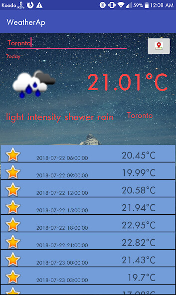 Emulate Android APK WeatherAP