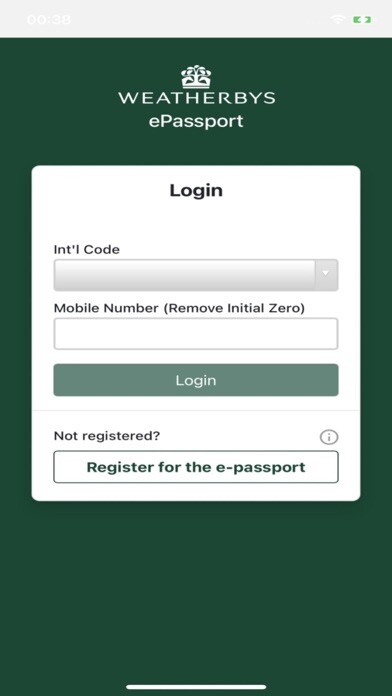 Emulate iPhone app Weatherbys ePassport App using MyAndroid Emulate iPhone app Weatherbys ePassport App using MyAndroid
