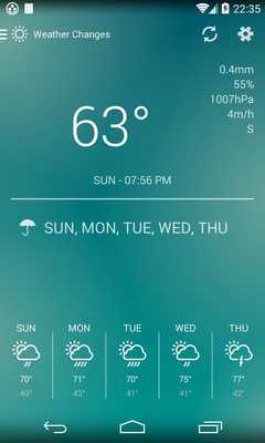 Emulate Android APK Weather Changes Emulate Android APK Weather Changes