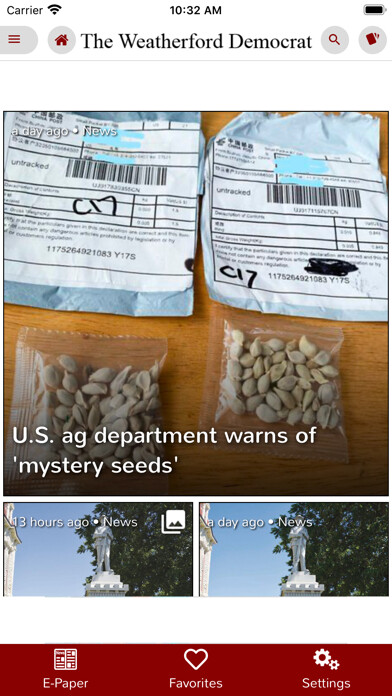 Emulate iPhone app Weatherford Democrat using MyAndroid Emulate iPhone app Weatherford Democrat using MyAndroid