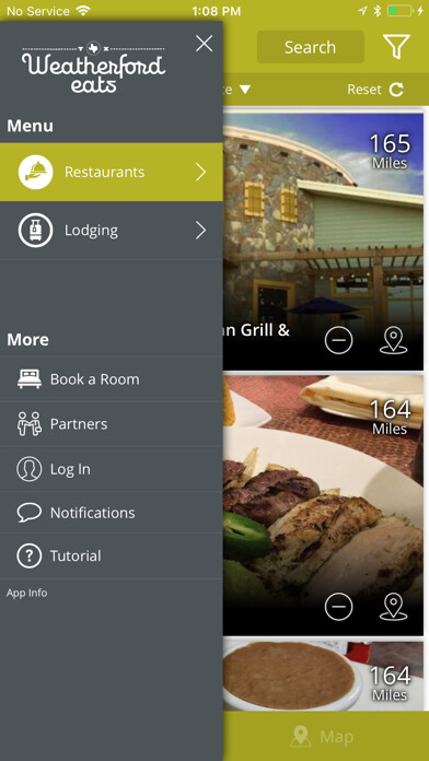 Emulate iPhone app Weatherford Eats using MyAndroid