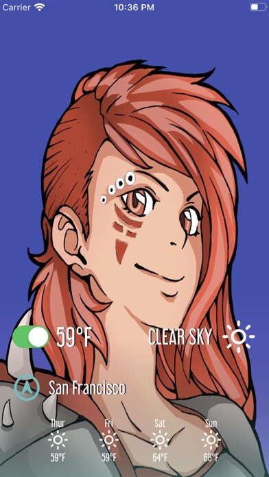 Emulate iPhone app Weather Girl: 1st Edition using MyAndroid Emulate iPhone app Weather Girl: 1st Edition using MyAndroid