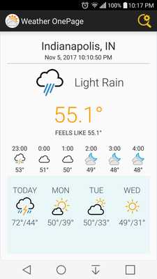 Emulate Android APK Weather OnePage Emulate Android APK Weather OnePage