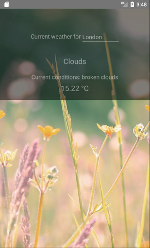 Run android online APK weather project from MyAndroid or emulate weather project using MyAndroid