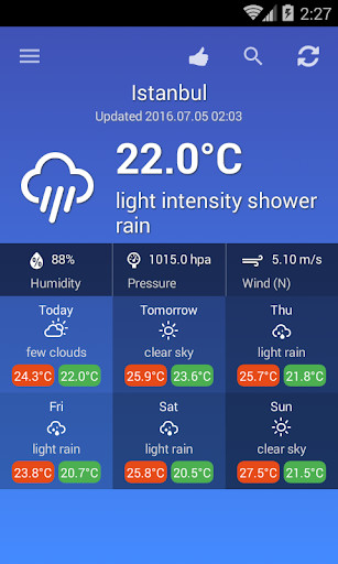 Emulate Android APK weather turkey