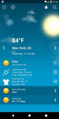 Emulate Android APK Weather XL