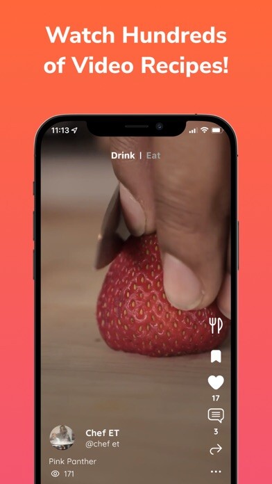 Emulate iPhone app Weat - Short Video Recipes using MyAndroid