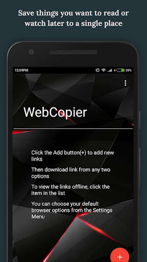 Run android online APK WebCopier from MyAndroid or emulate WebCopier using MyAndroid