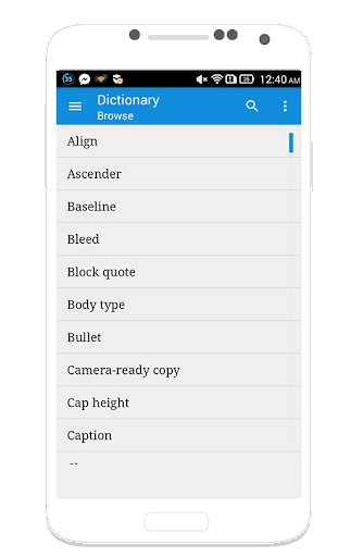 Emulate Web Design Dictionary from MyAndroid or run Web Design Dictionary using MyAndroid