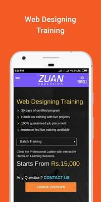 Emulate Android APK Web Designing Course - Zuan