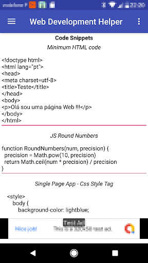 Run android online APK Web Development Helper from MyAndroid or emulate Web Development Helper using MyAndroid