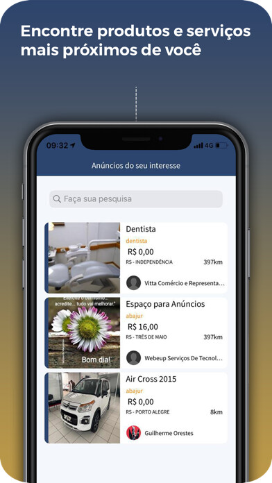 Emulate iPhone app Webe - Anúncios Digitais using MyAndroid