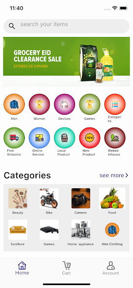 Run android online APK WeBee from MyAndroid or emulate WeBee using MyAndroid