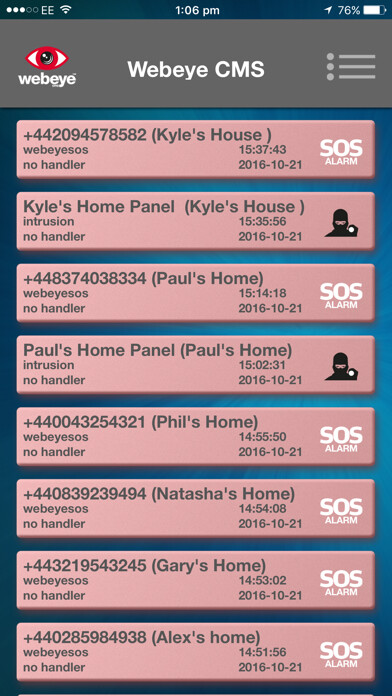 Emulate iPhone app webeyeCMS Legacy using MyAndroid