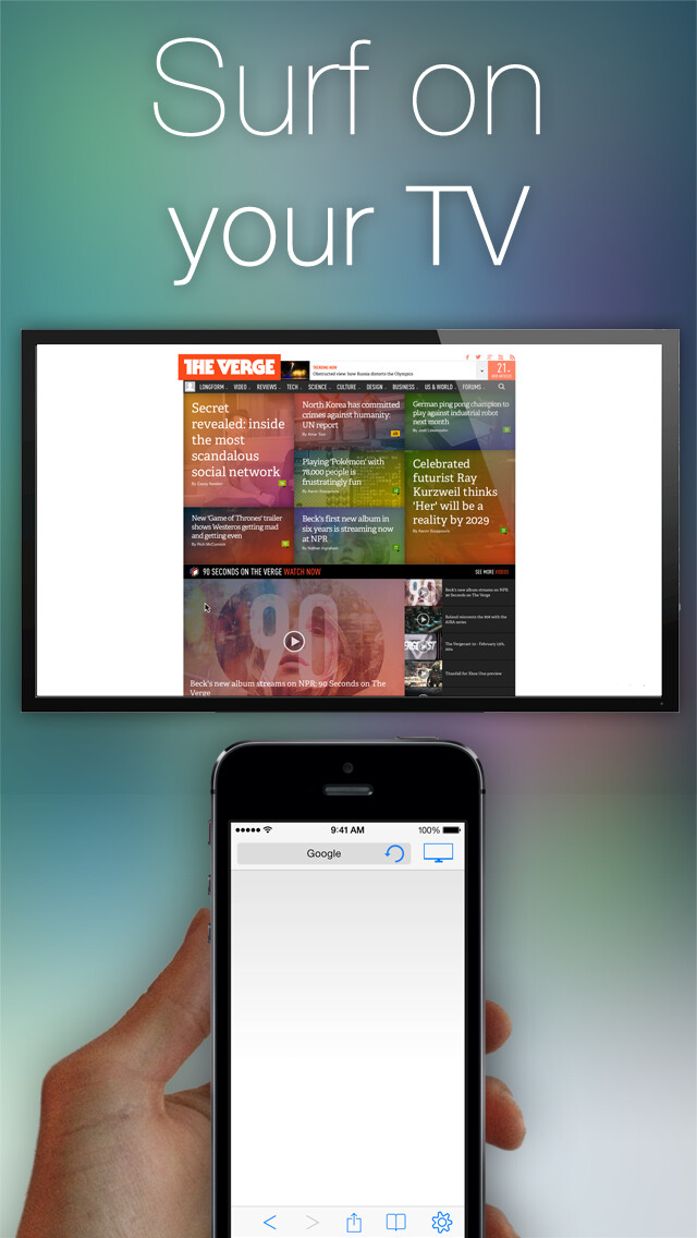 Emulate iPhone app Web for Apple TV - Web Browser using MyAndroid Emulate iPhone app Web for Apple TV - Web Browser using MyAndroid