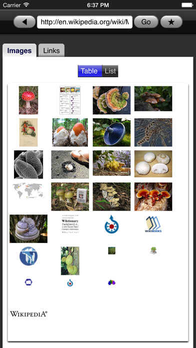Emulate iPhone app Web Images Lite using MyAndroid
