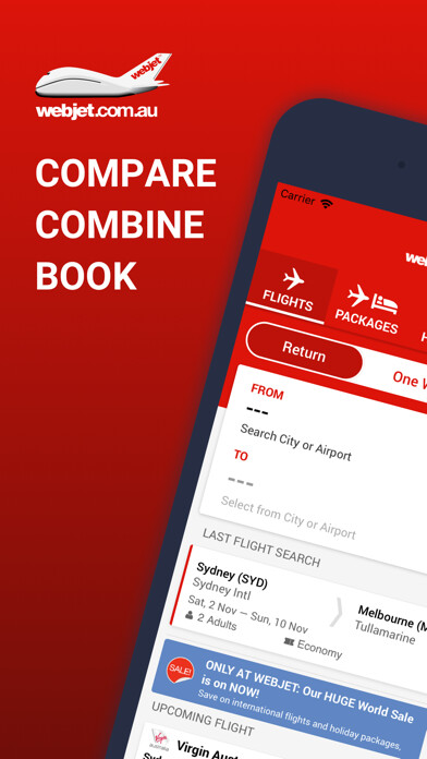 Emulate iPhone app Webjet using MyAndroid